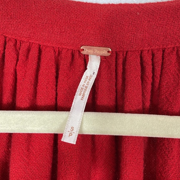 Free People In The Clear Embroidered Dress Size S EUC Oversized Relaxed Fit - Picture 7 of 13